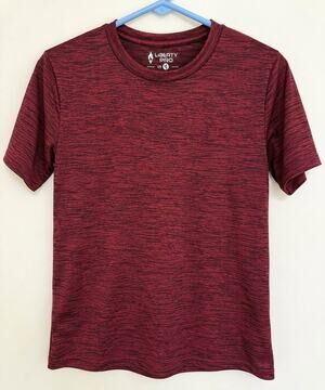 Liberty Pro YL Burgundy Heather Performance Athletic T-Shirt (as25b2)